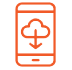 Home 5 Smartphone with download icon illustration