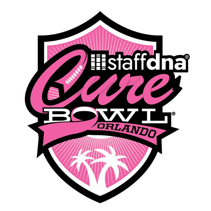 Pink logo for Cure Bowl Orlando